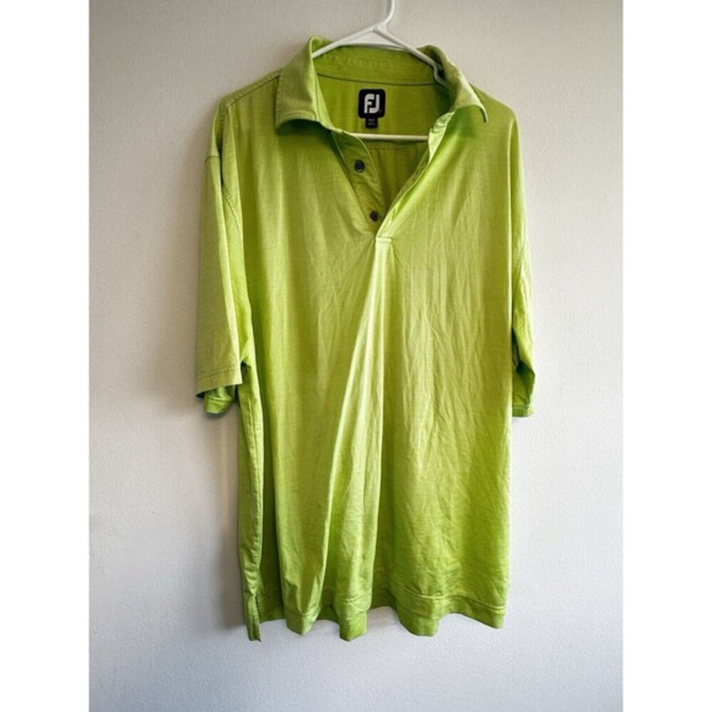 Footjoy Polo Shirt Men's‎ XL Green Short Sleeve Performance Stretch Golf
